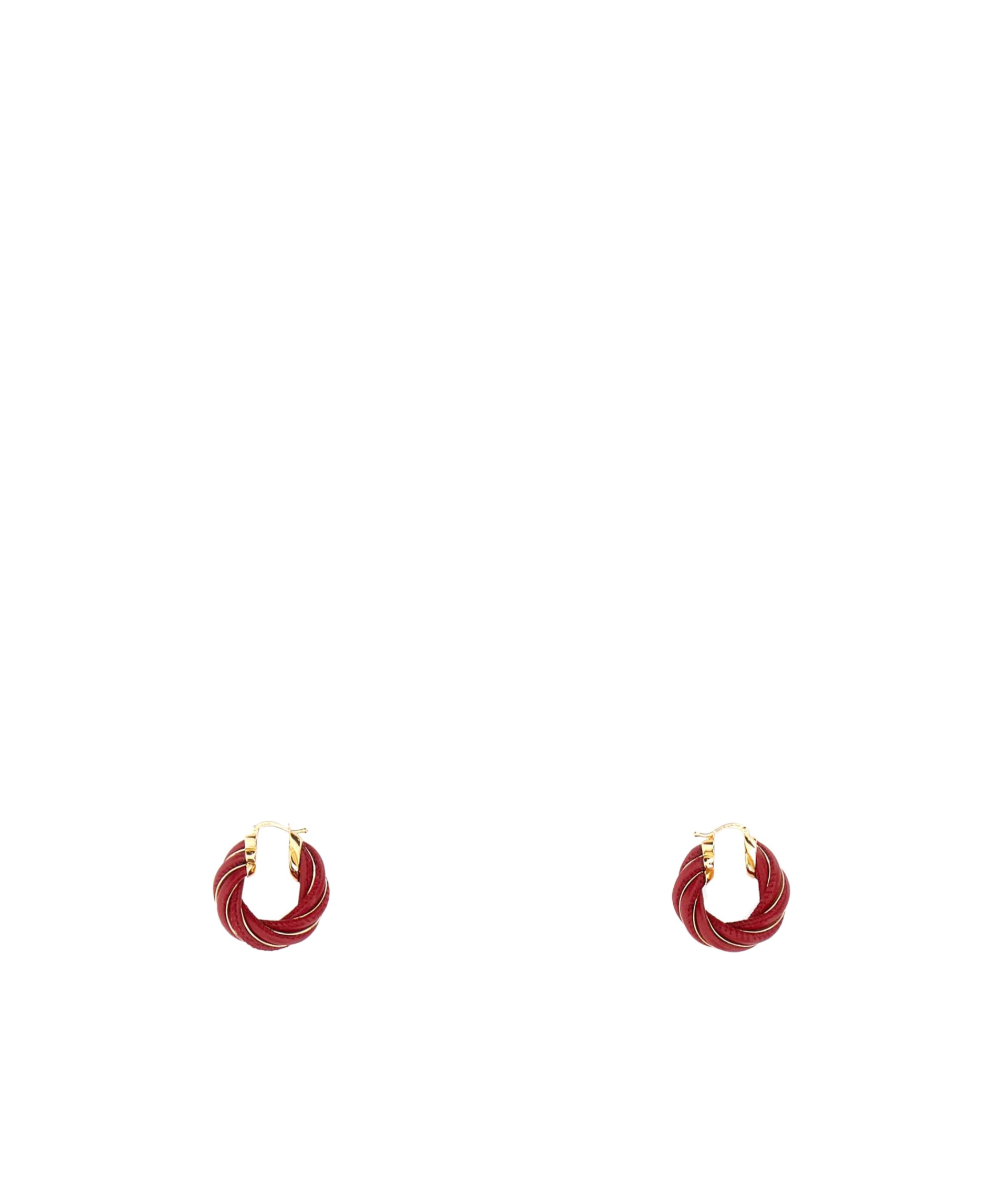 Bottega Veneta Red Twist Earrings In Red