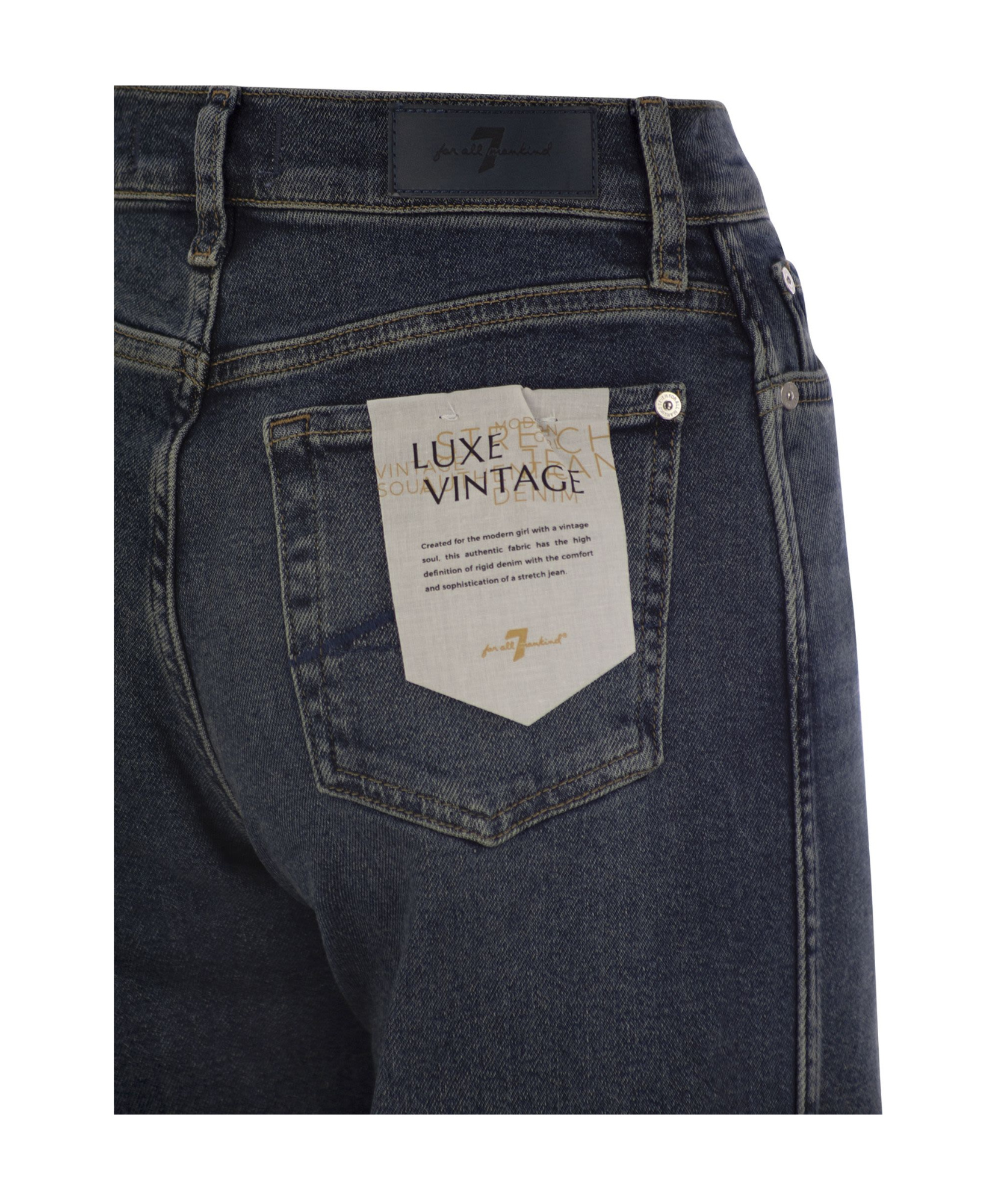 7 For All Mankind High-waist Jeans In Black