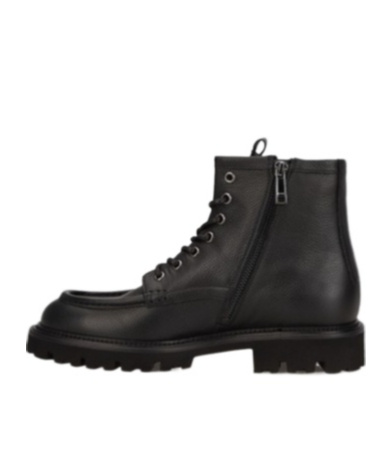 Hugo Boss Leather Boots In Black
