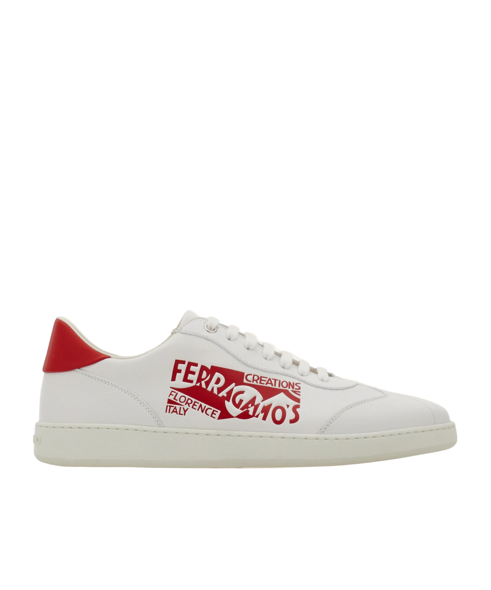 Ferragamo Logo-lacing Low-cut Casual Shoes In White
