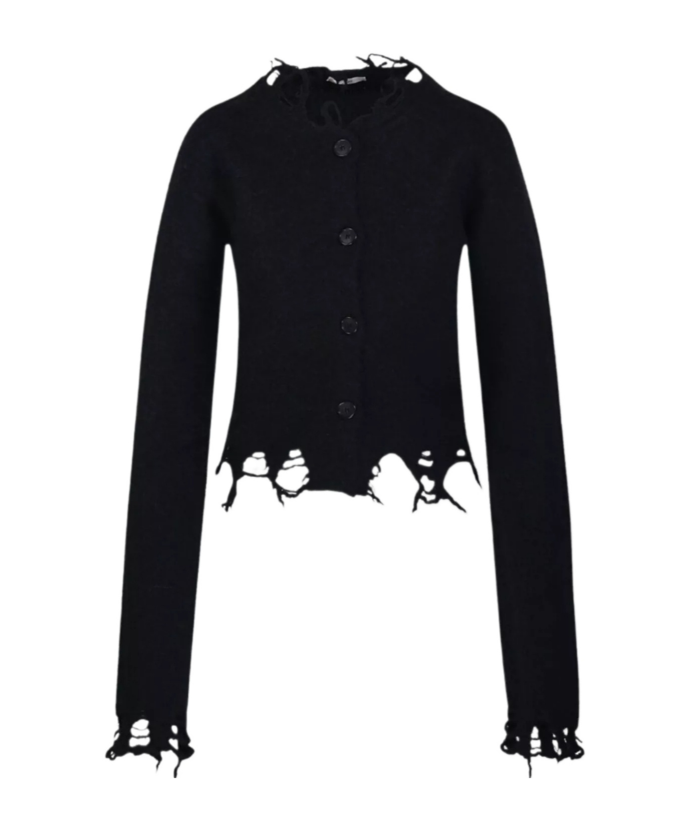 Haikure Jill Sweater With Long Sleeves And Distressed Edges