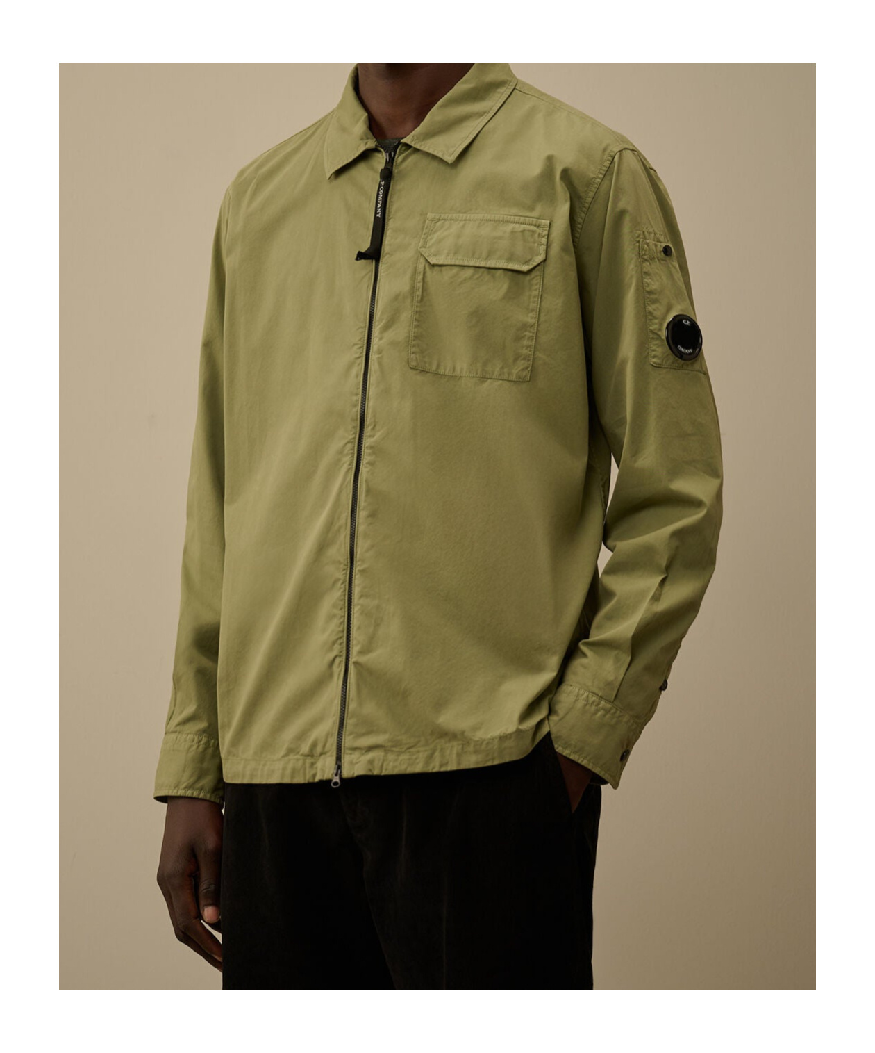 C.p. Company Long Sleeve Casual Jacket In Green