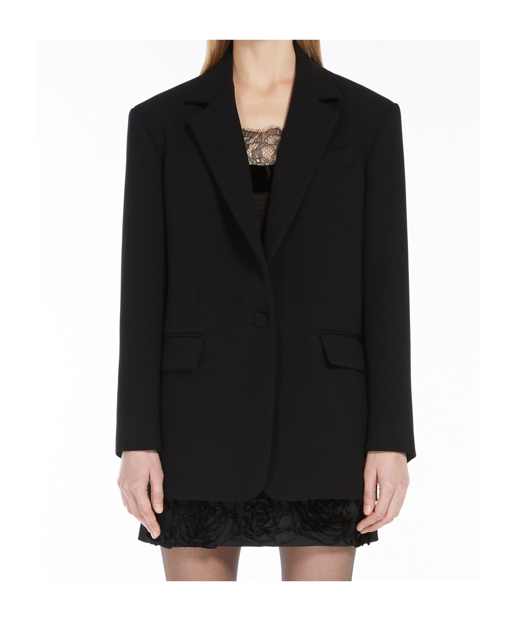 Max Mara Single-breasted Blazer In Black