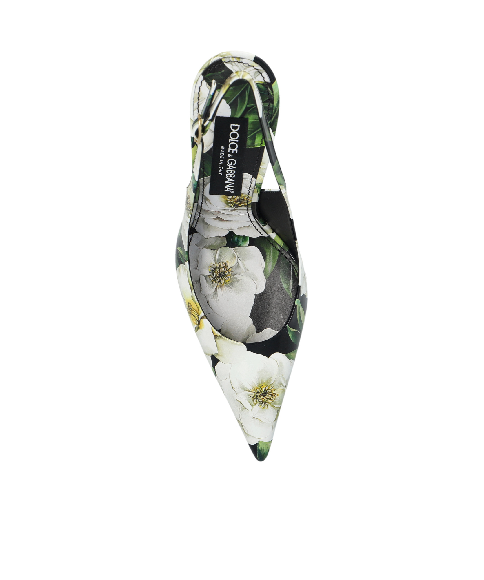 Dolce & Gabbana Printed Leather Slingback Pumps In Multicolor