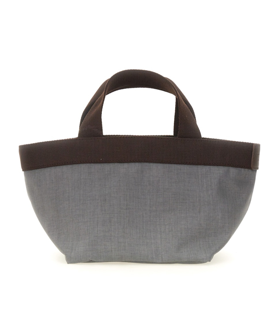 Shop Herve Chapelier Snap Handbag In Gray