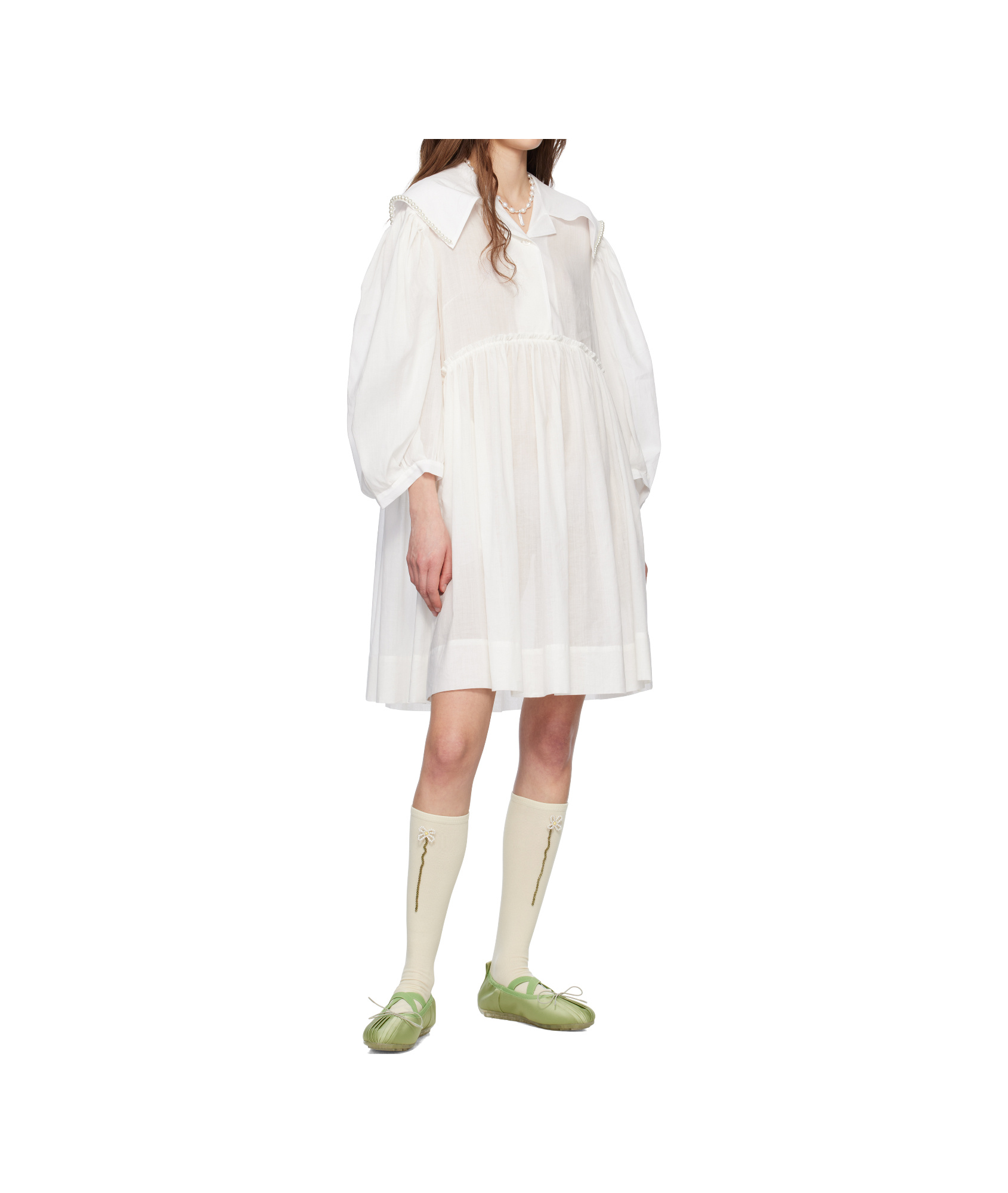 Simone Rocha Beaded Sailor Blouse Mini Dress