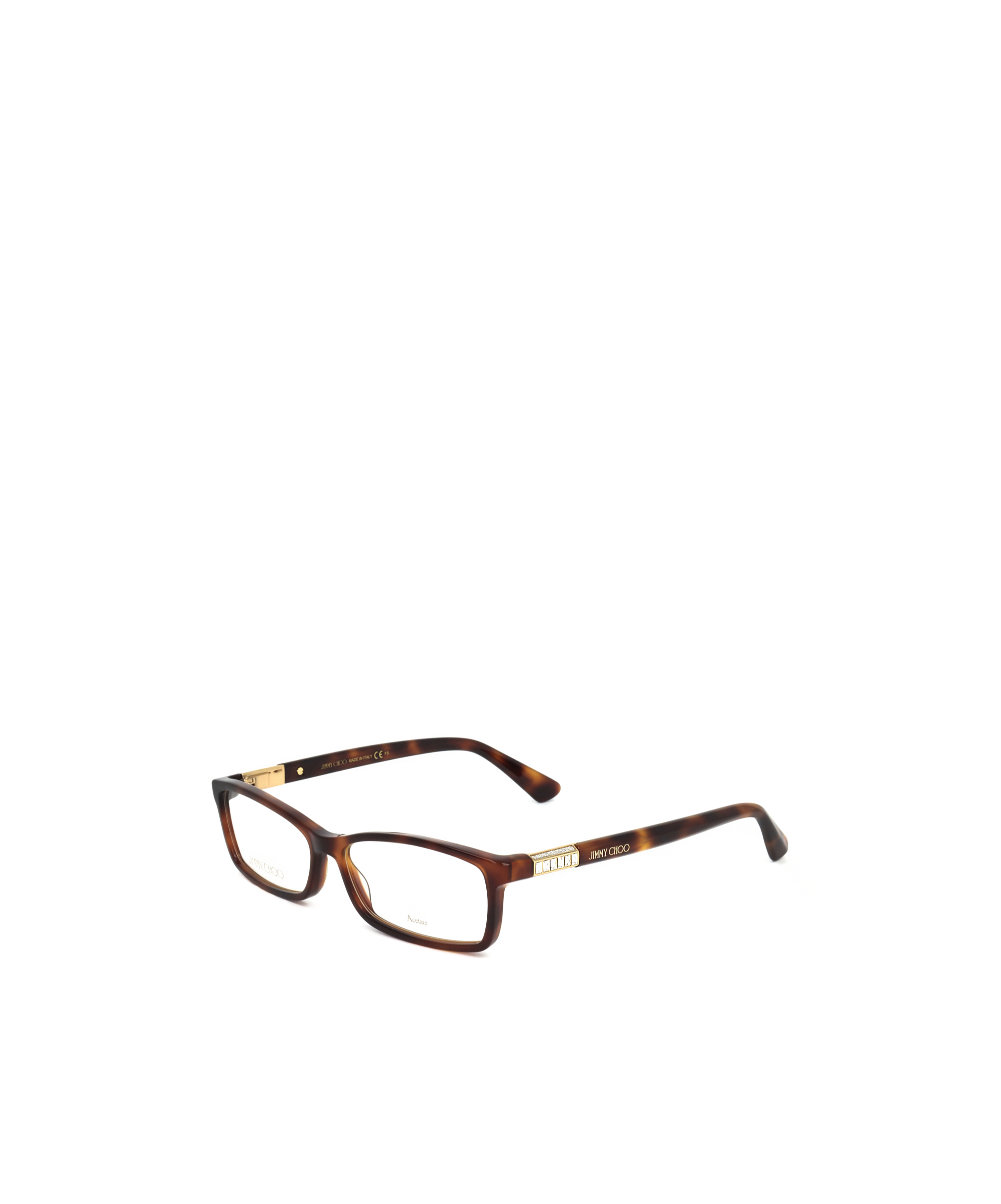 Jimmy Choo Eyewear Rectangular Frame Glasses In White