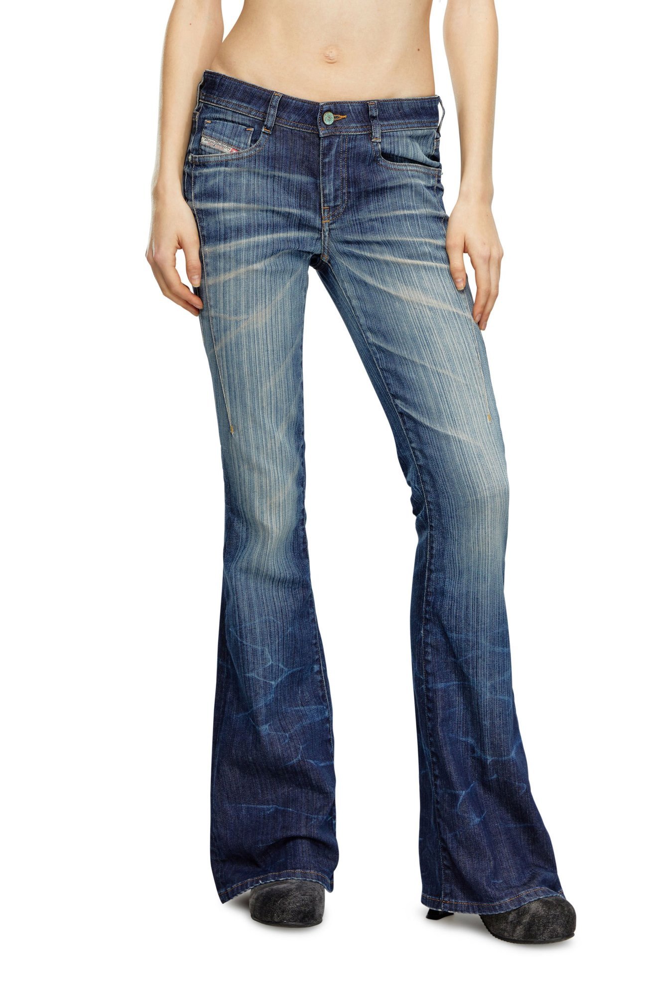 Shop Diesel 1969 D-ebbey 09i03 Bootcut Jeans In Blue