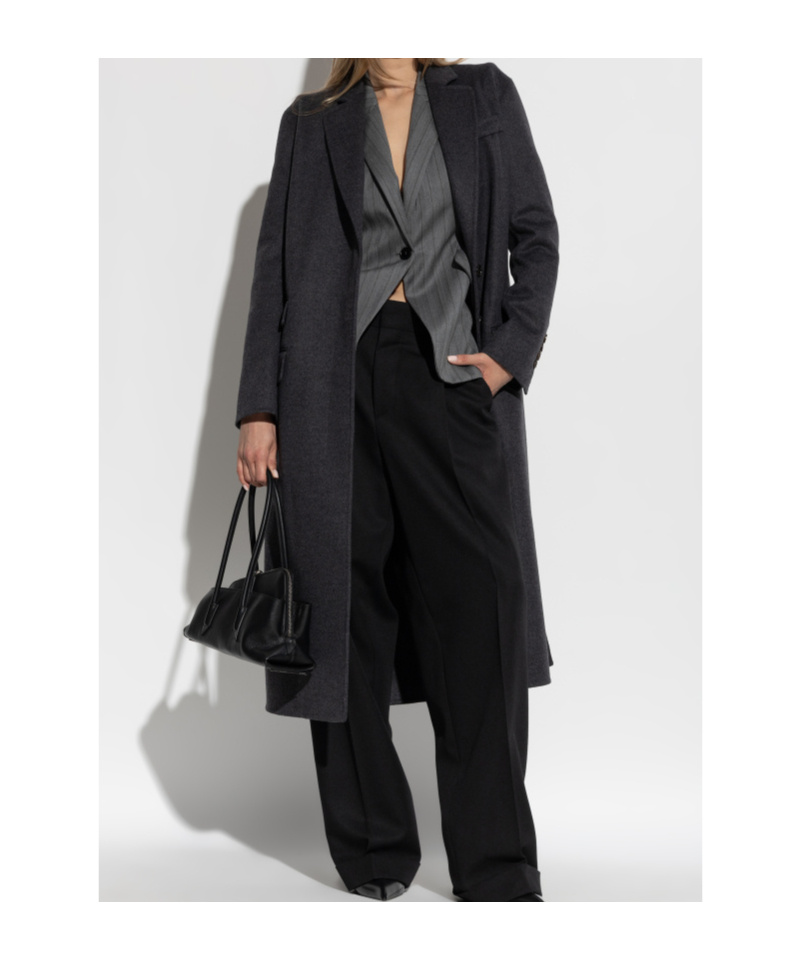 Tom Ford Single-breasted Wool Coat In Black