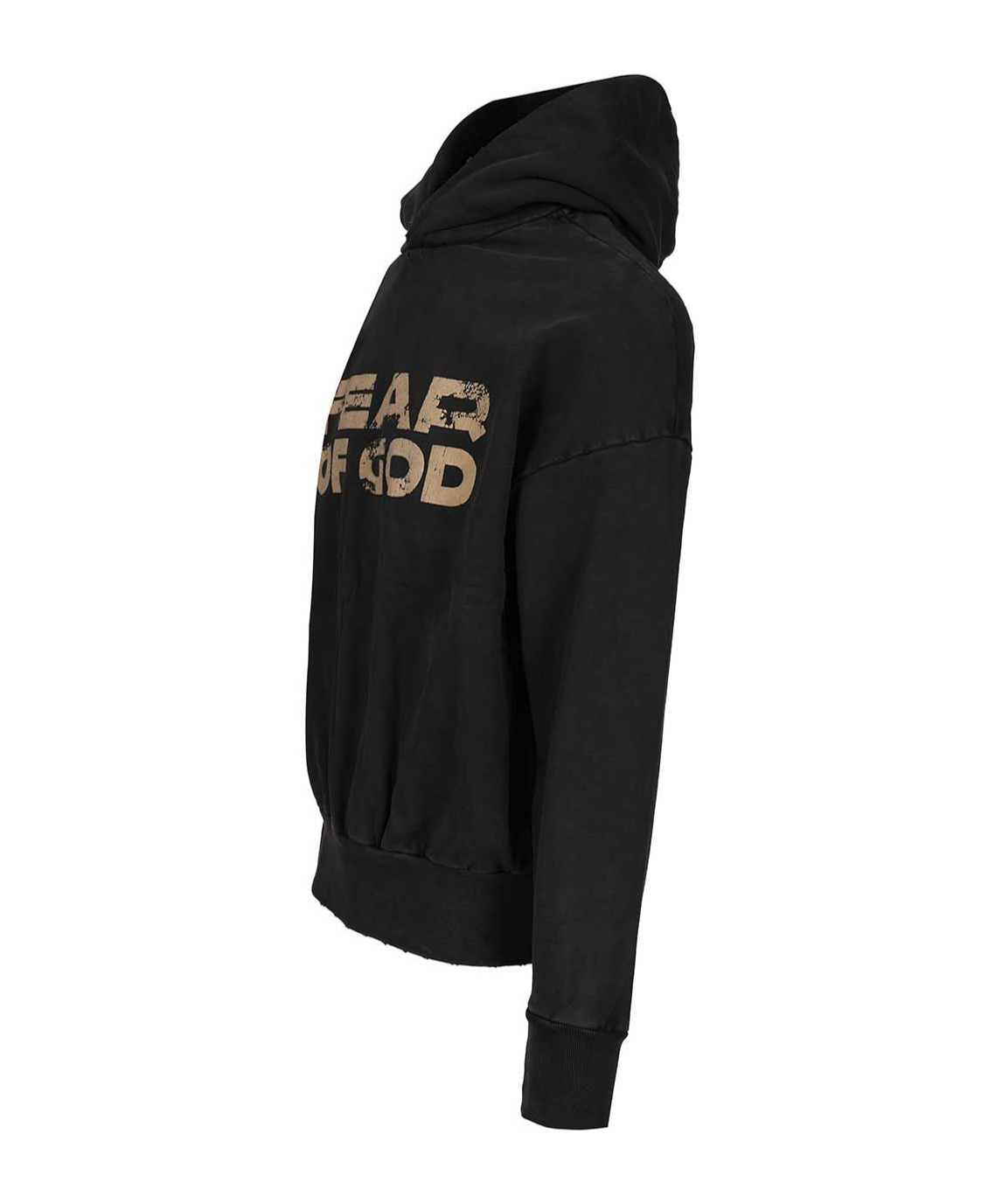 Fear Of God Logo-print Cotton-jersey Hoodie In Black