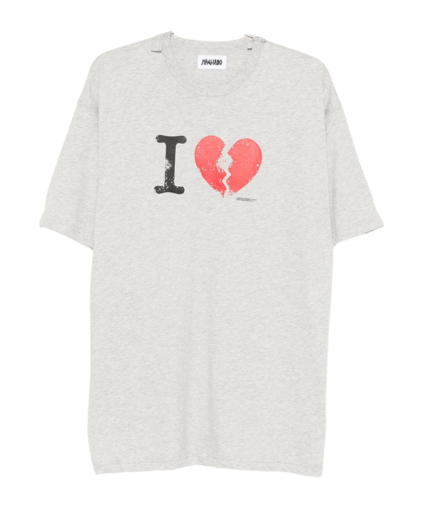Magliano Graphic Print Crew Neck Short Sleeve T-shirt In Gray