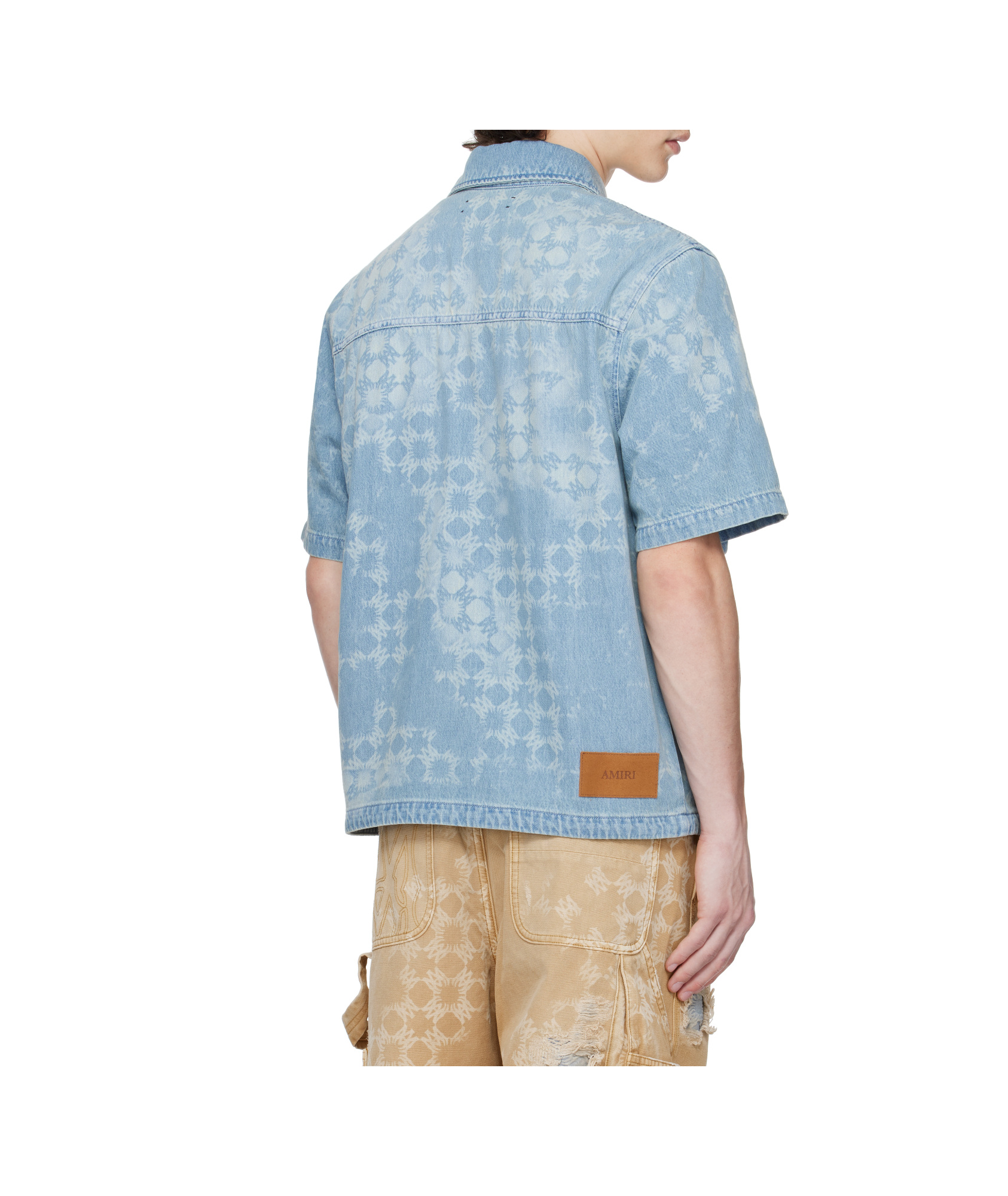 Amiri Ma Quad Denim Shirt In Blue
