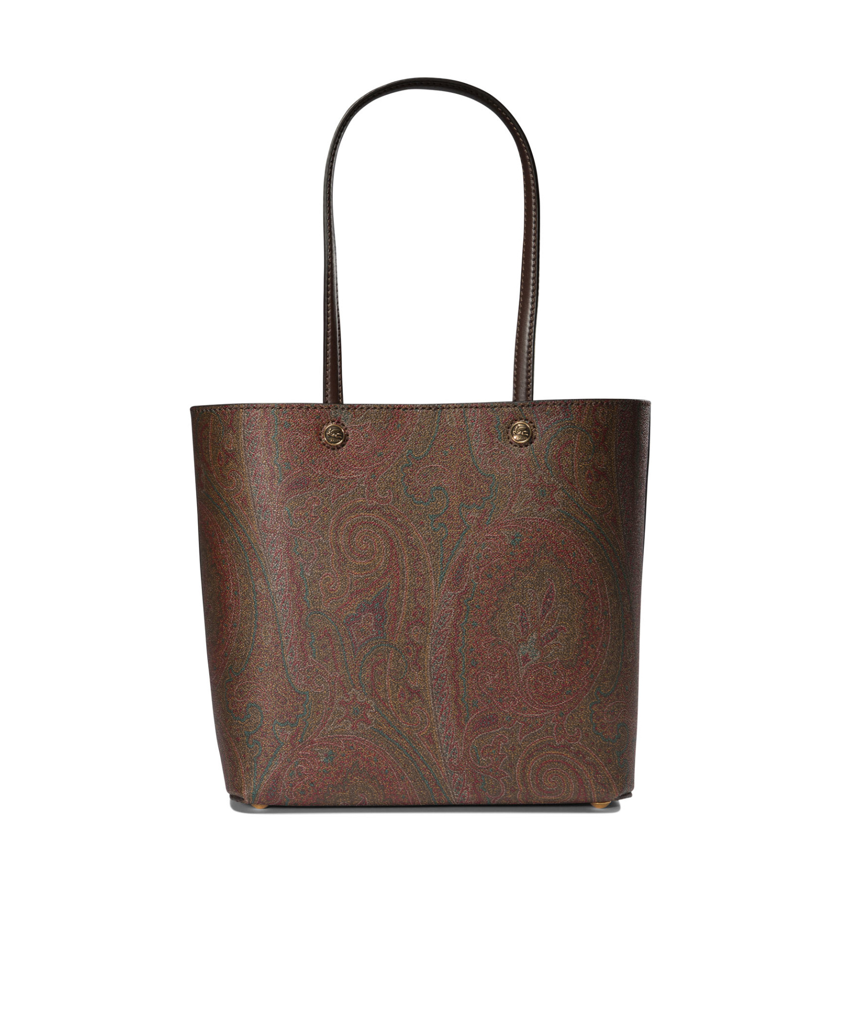 Etro Essential Jacquard Fabric Tote In Brown