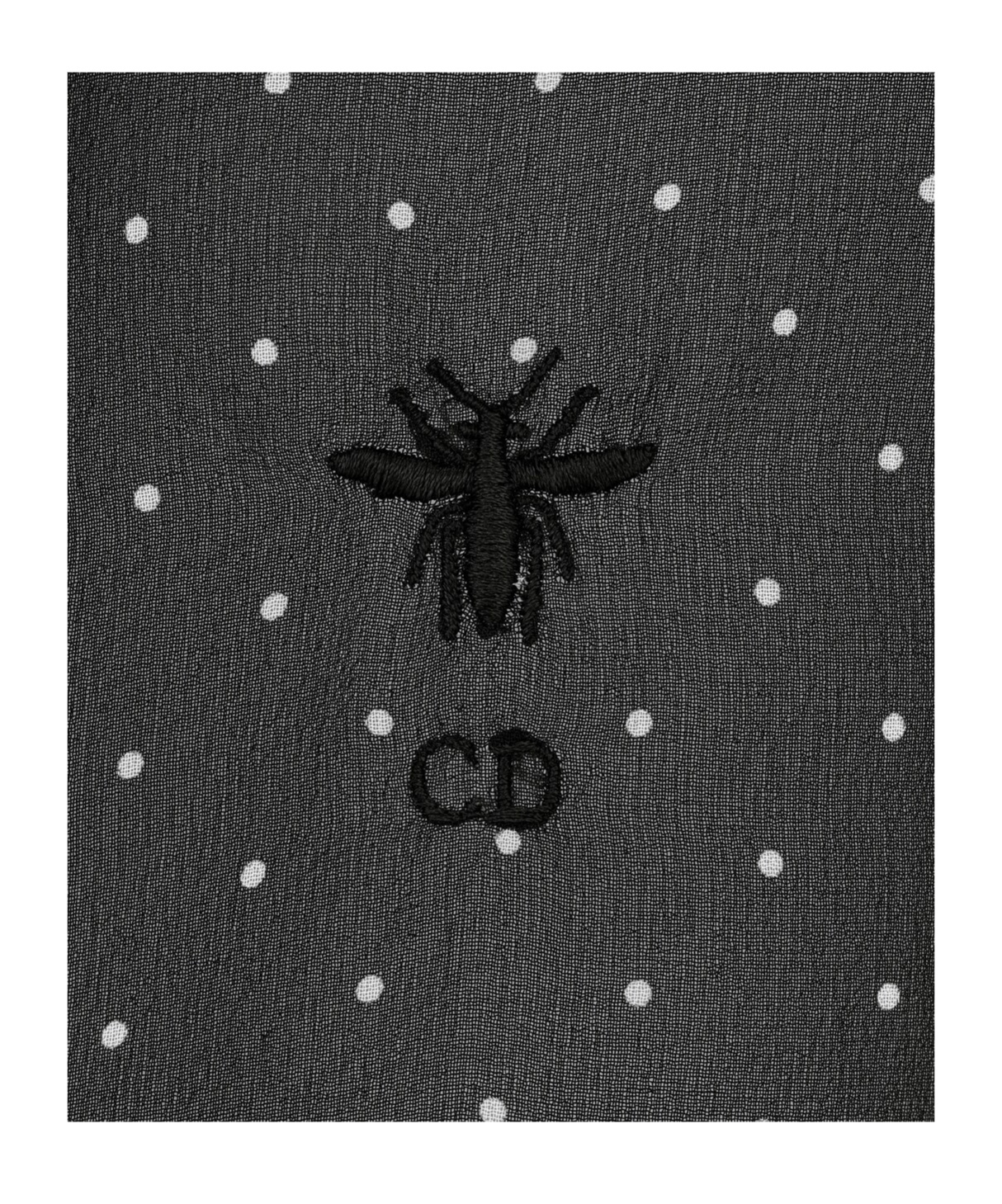 Dior Embroidery Lace Collar Shirt In Black