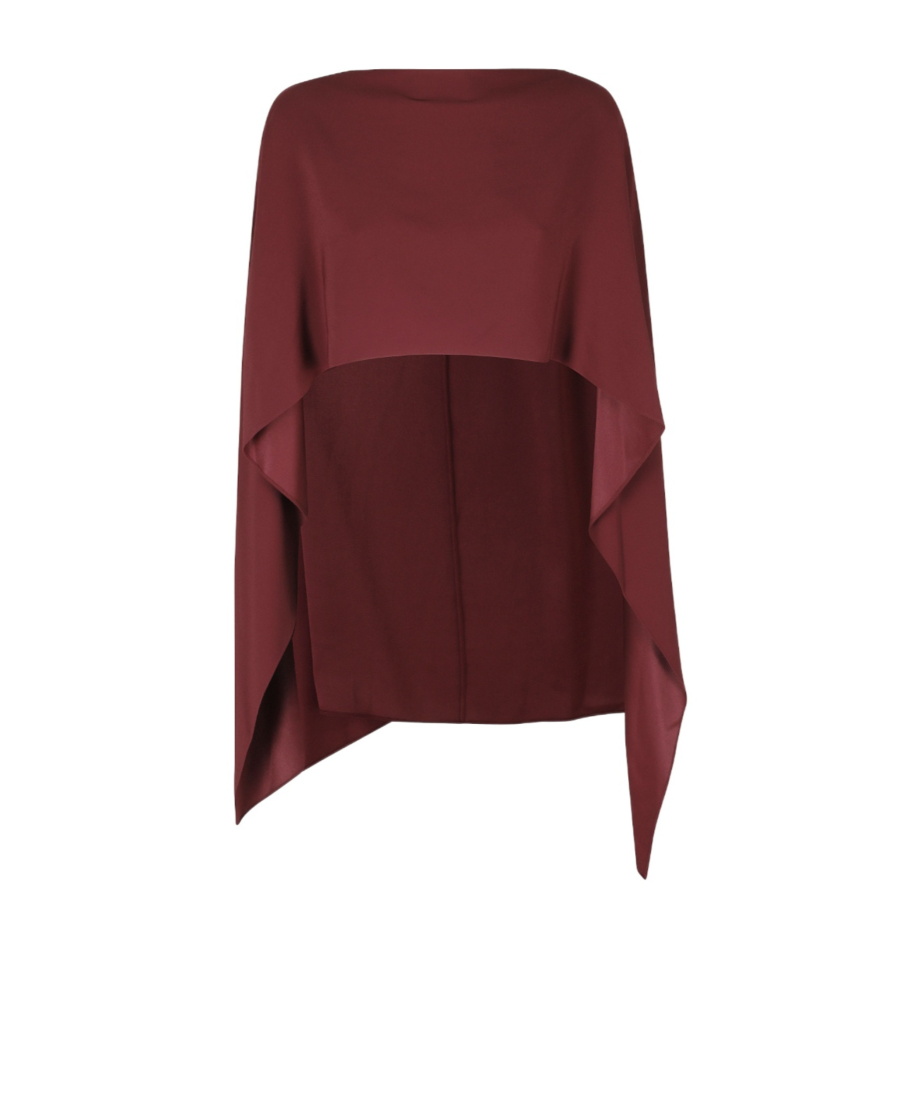 Alberta Ferretti Round-neck Shawl In Burgundy