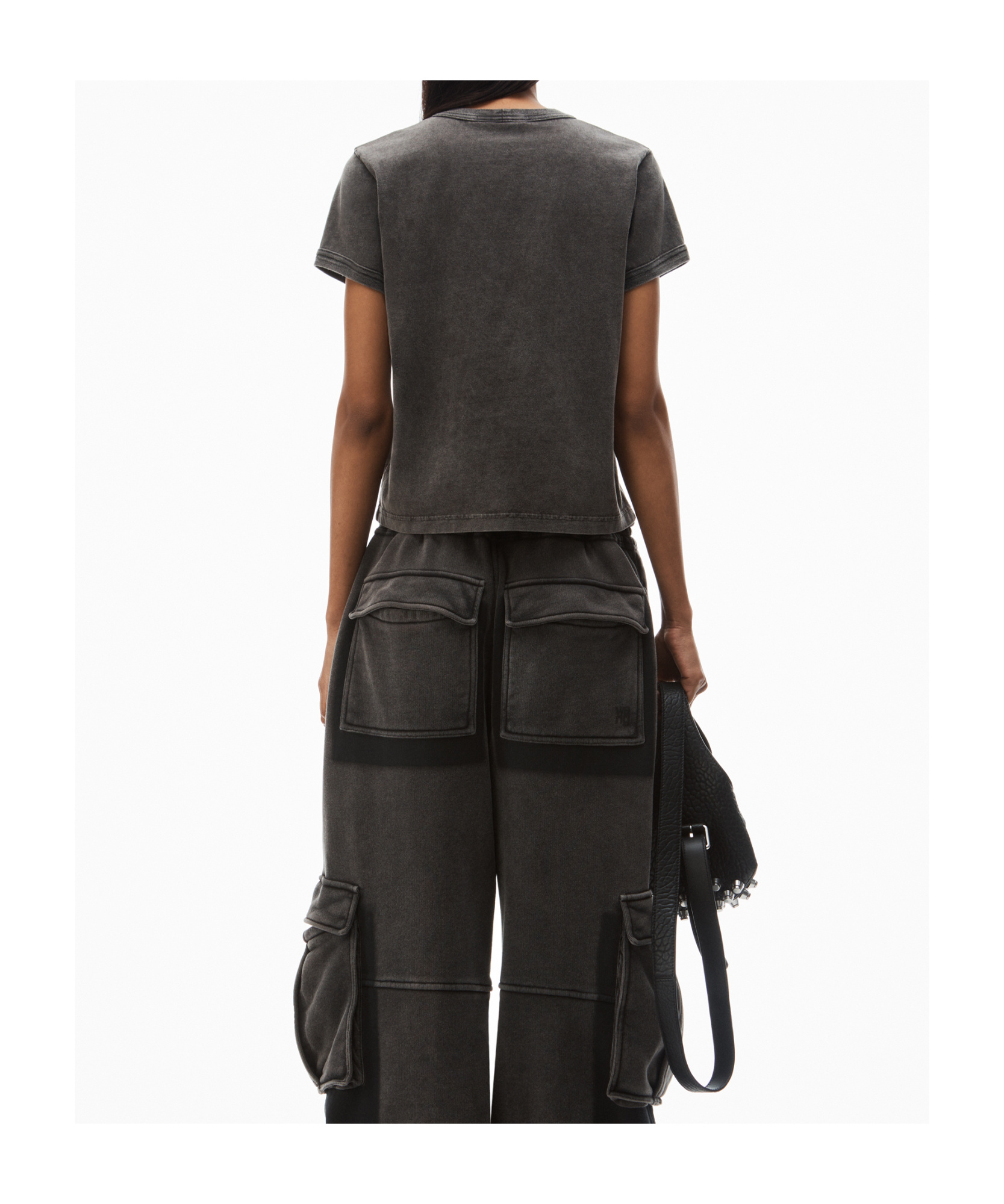Alexander Wang Embroidered T-shirt Graphic Print In Black