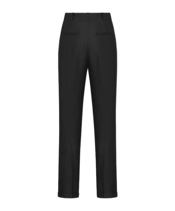 Dior Belt Loop Wool Casual Pants In Black