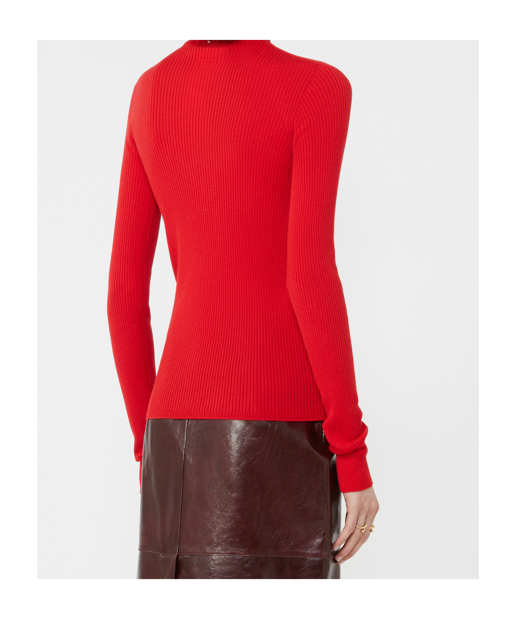 Sportmax Long-sleeved Sweater In Red