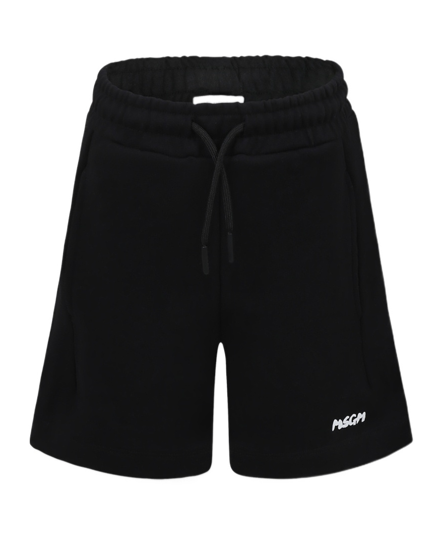 Msgm Elastic Waist Shorts In Black