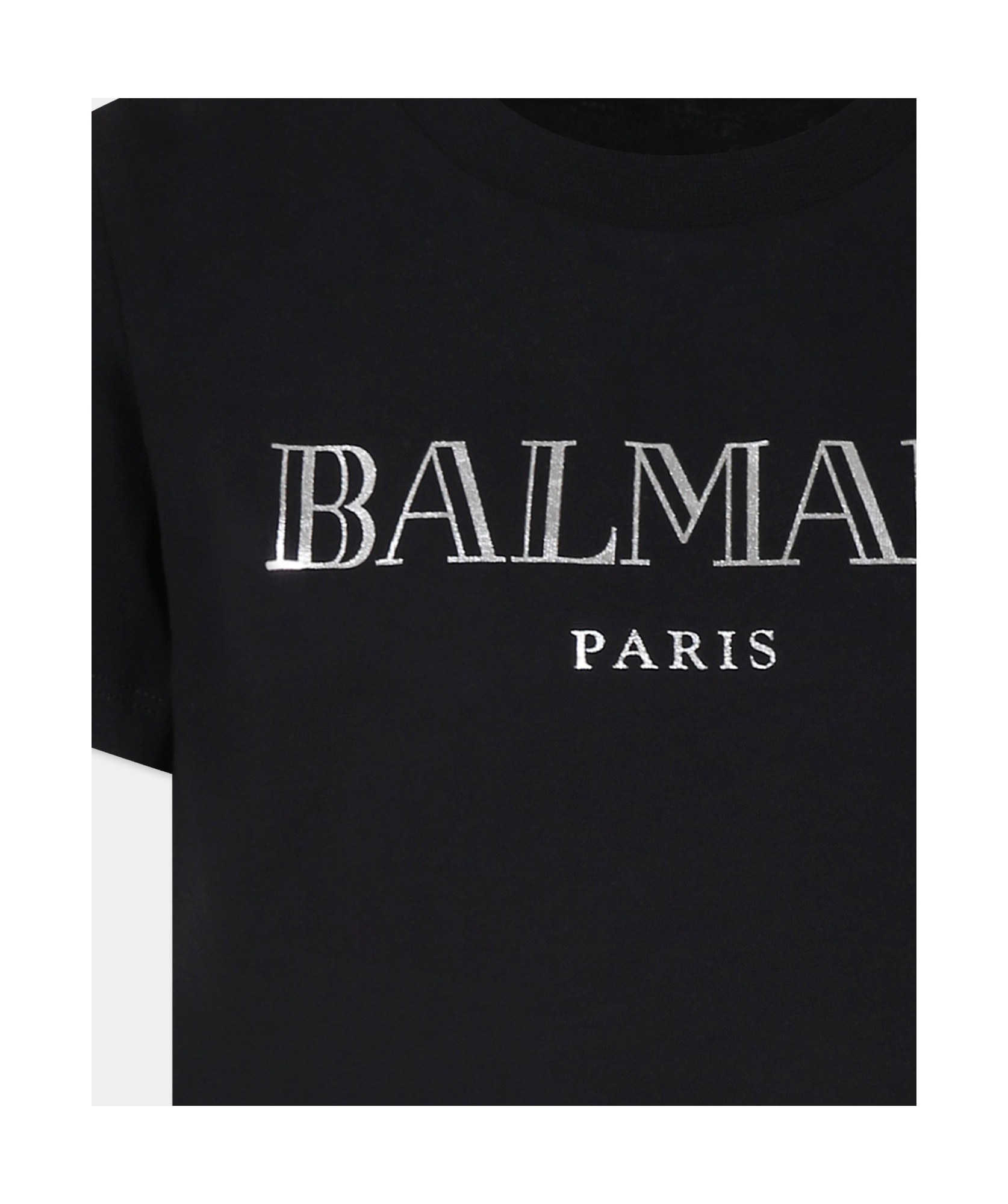 Balmain Logo-embroidered Organic Cotton T-shirt In Black
