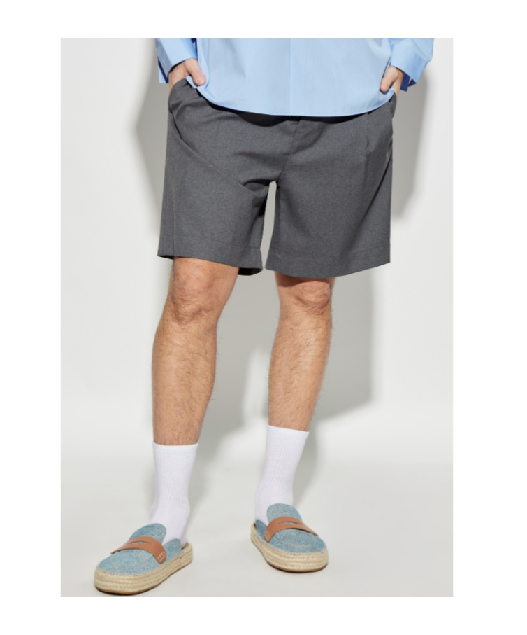 Marni Virgin-wool Tailored Shorts In Gray