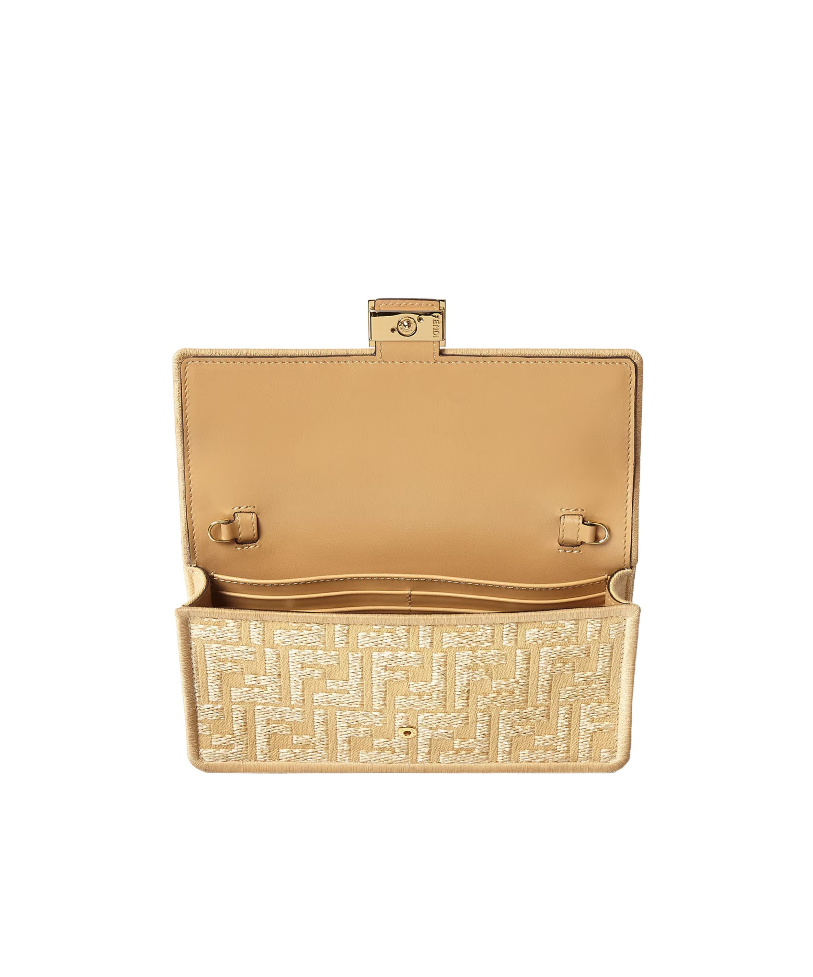 Fendi Wallet On Chain Baguette In Beige