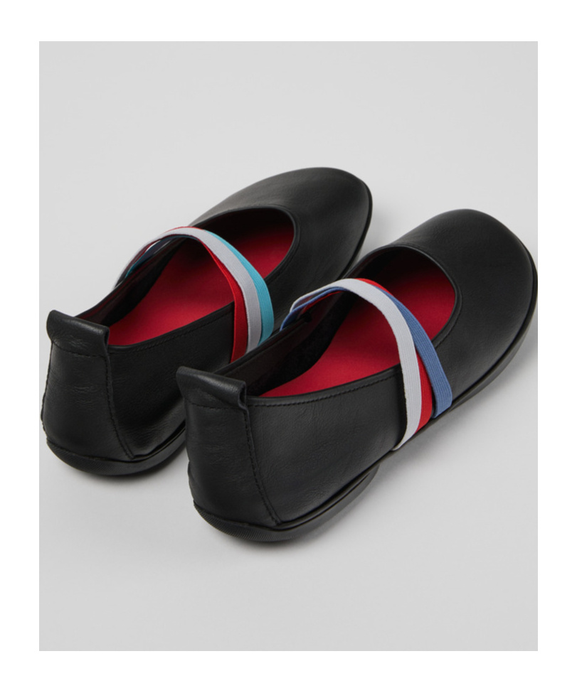 Camper Round Toe Ballet Shoes In Black