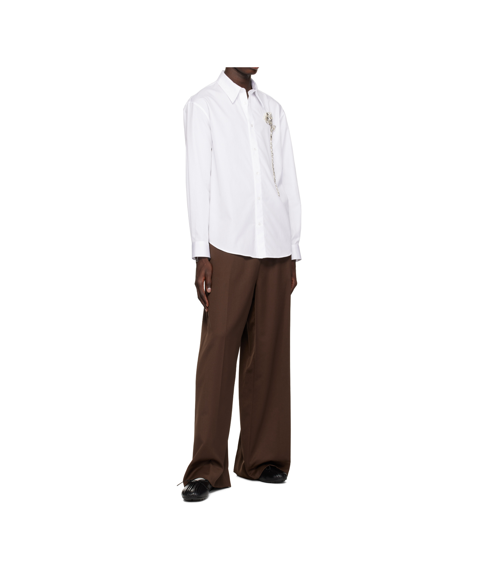 Simone Rocha Brown Wide Leg Drawstring Trousers