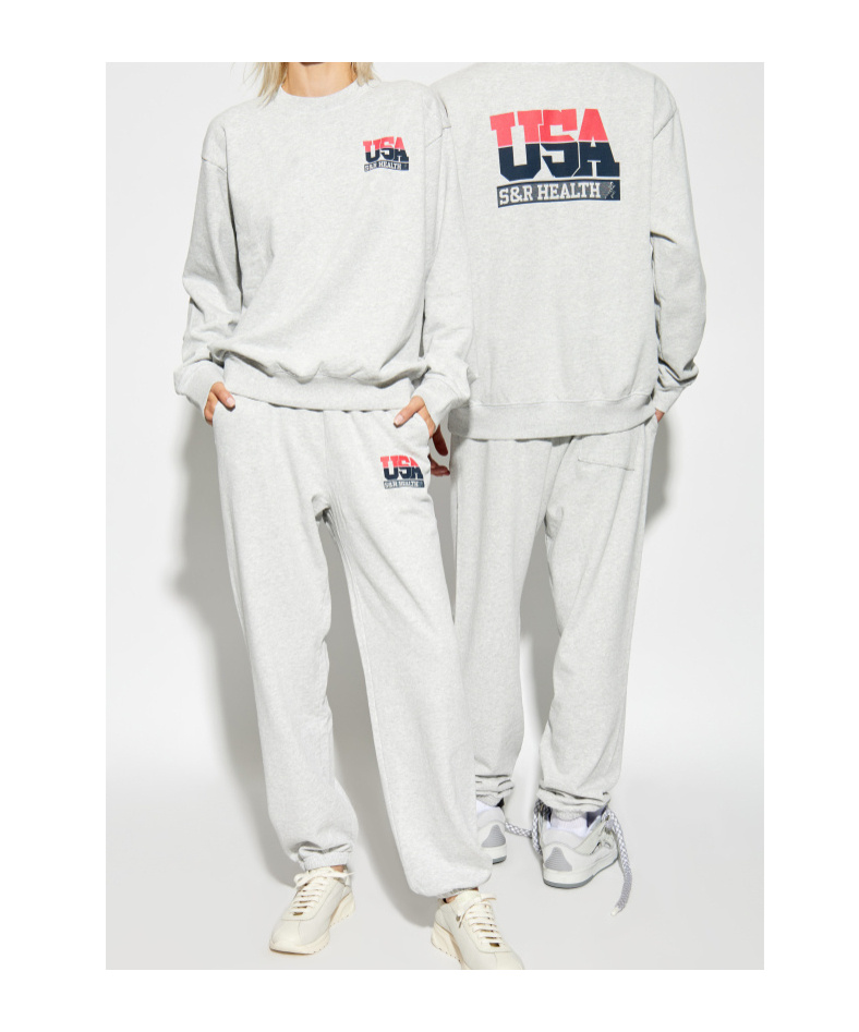 Sporty And Rich Text-print Sweatshirt In White