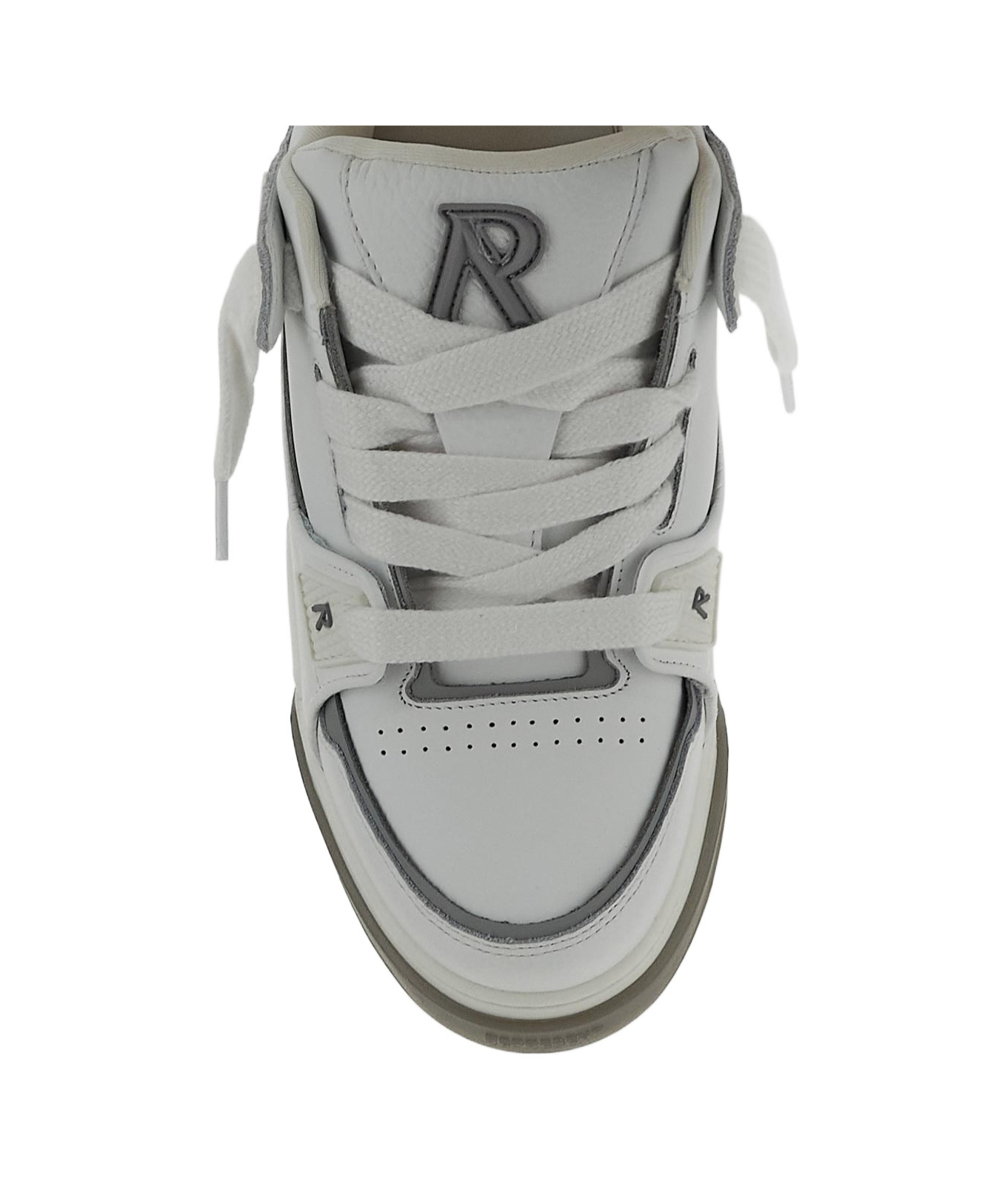 Represent White Solid Studio Sneakers In Gray