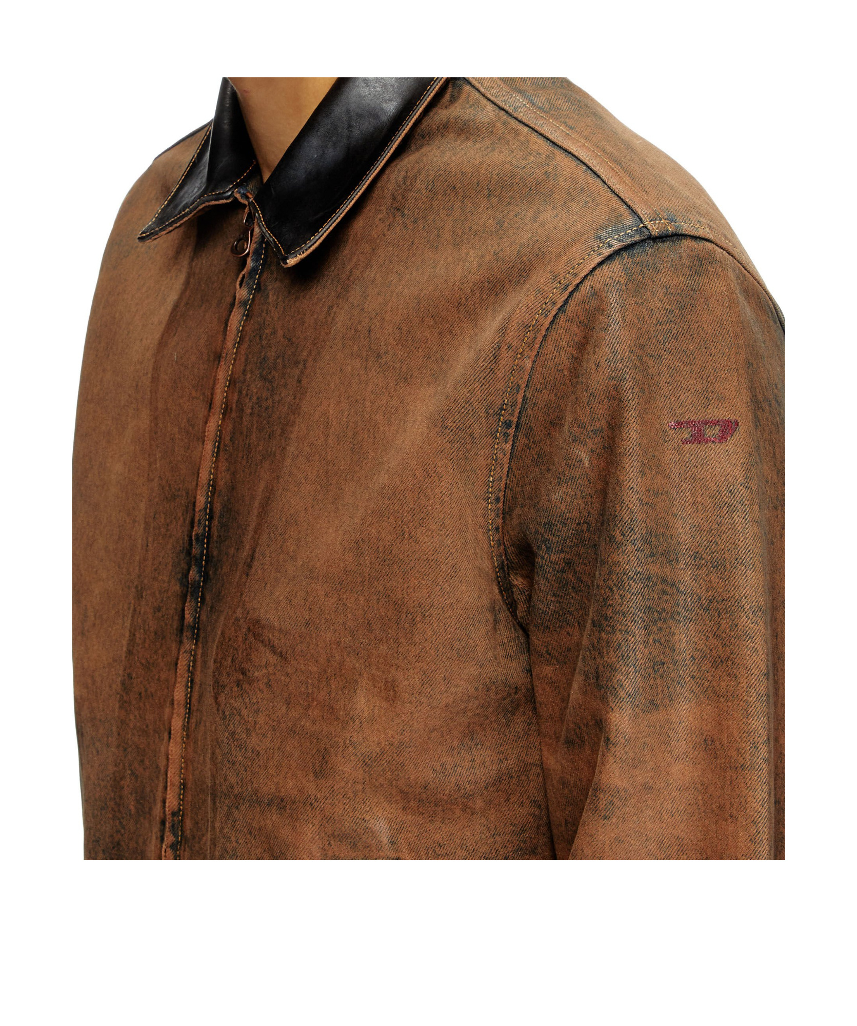 Diesel Brown D-rohe-s Denim Jacket In Brown