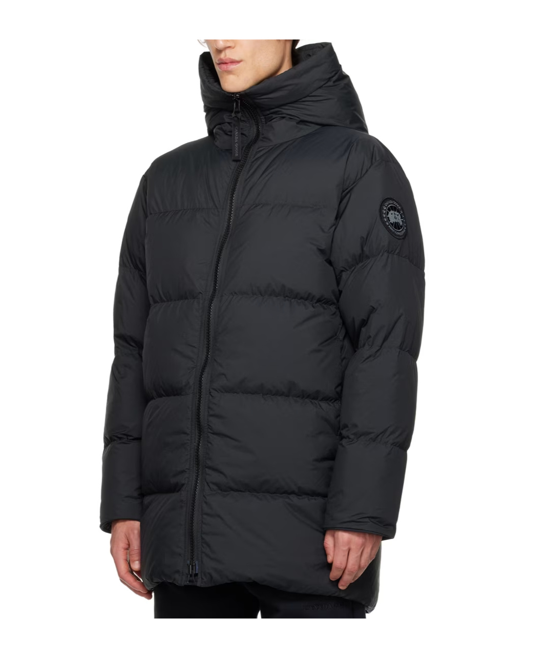 Canada Goose Lawrence Logo Down Jacket In Black