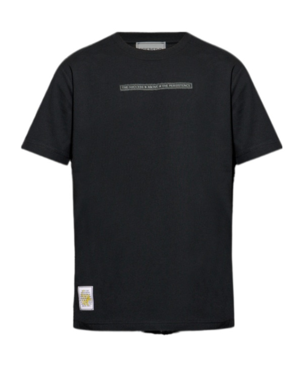 Iceberg Round-neck Patchwork T-shirt In Black