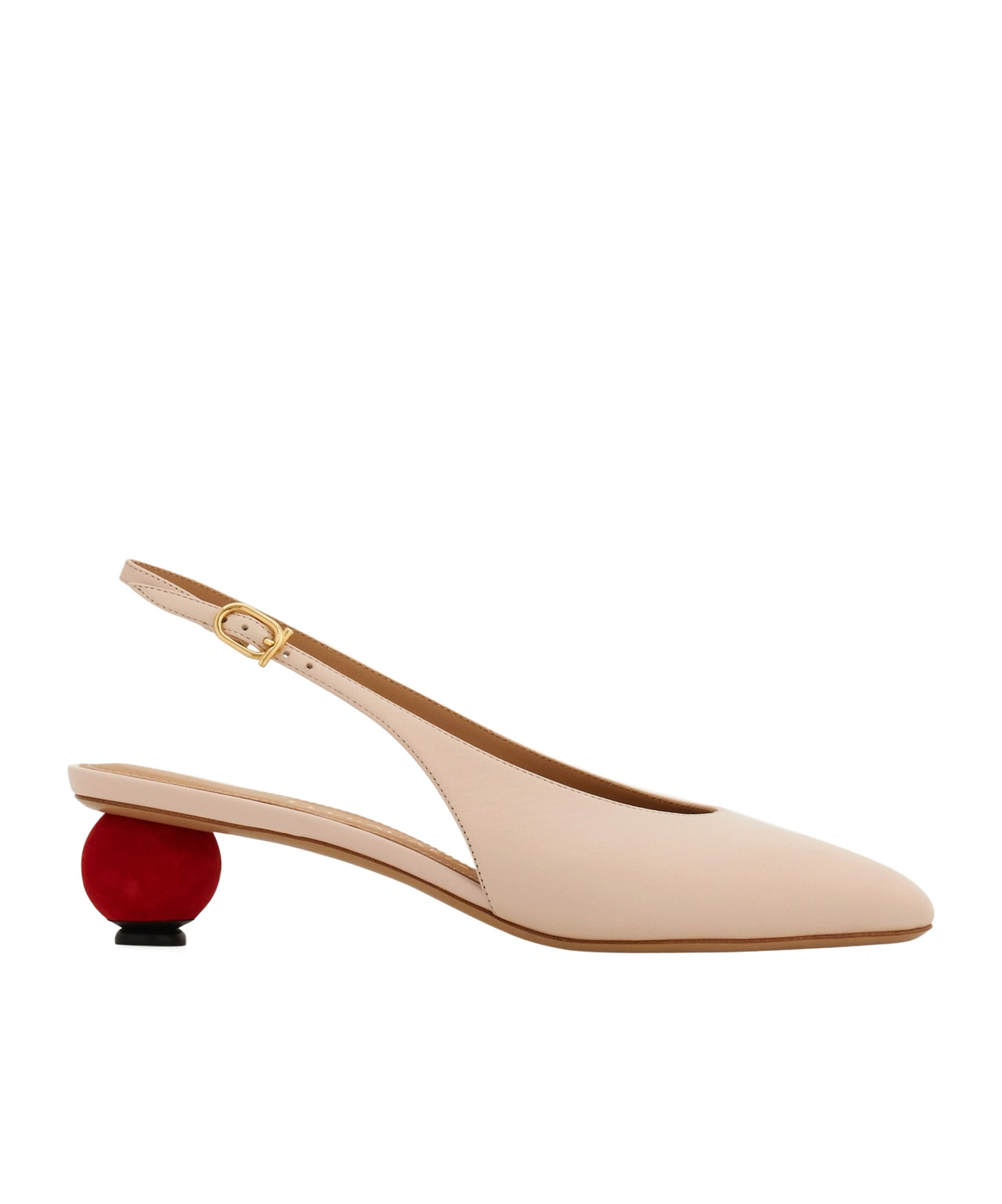 Ferragamo Spherical Heel Slingback Pump In Neutral