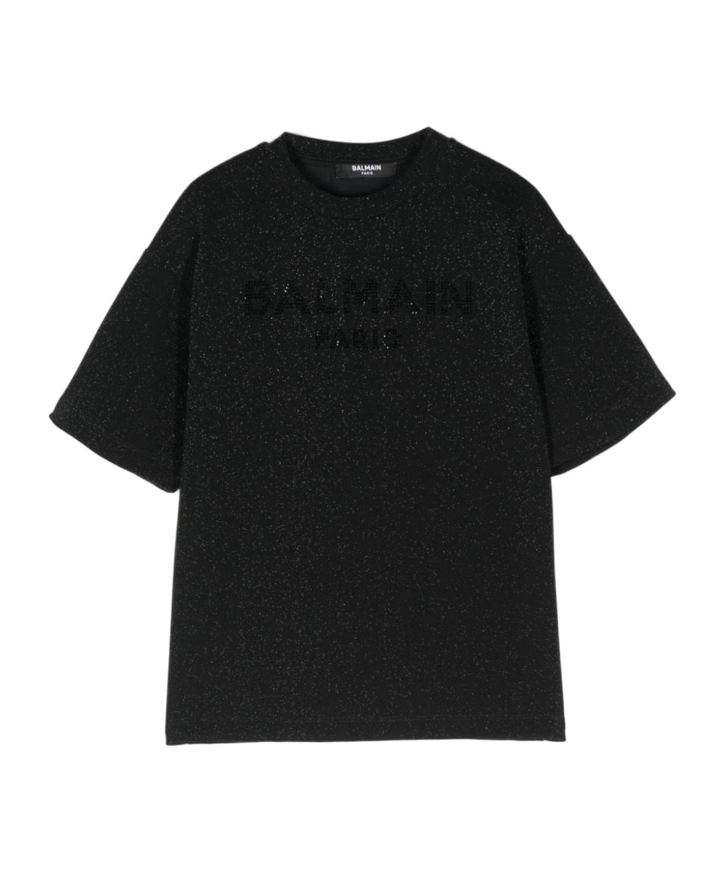 Balmain Glitter T-shirt In Black