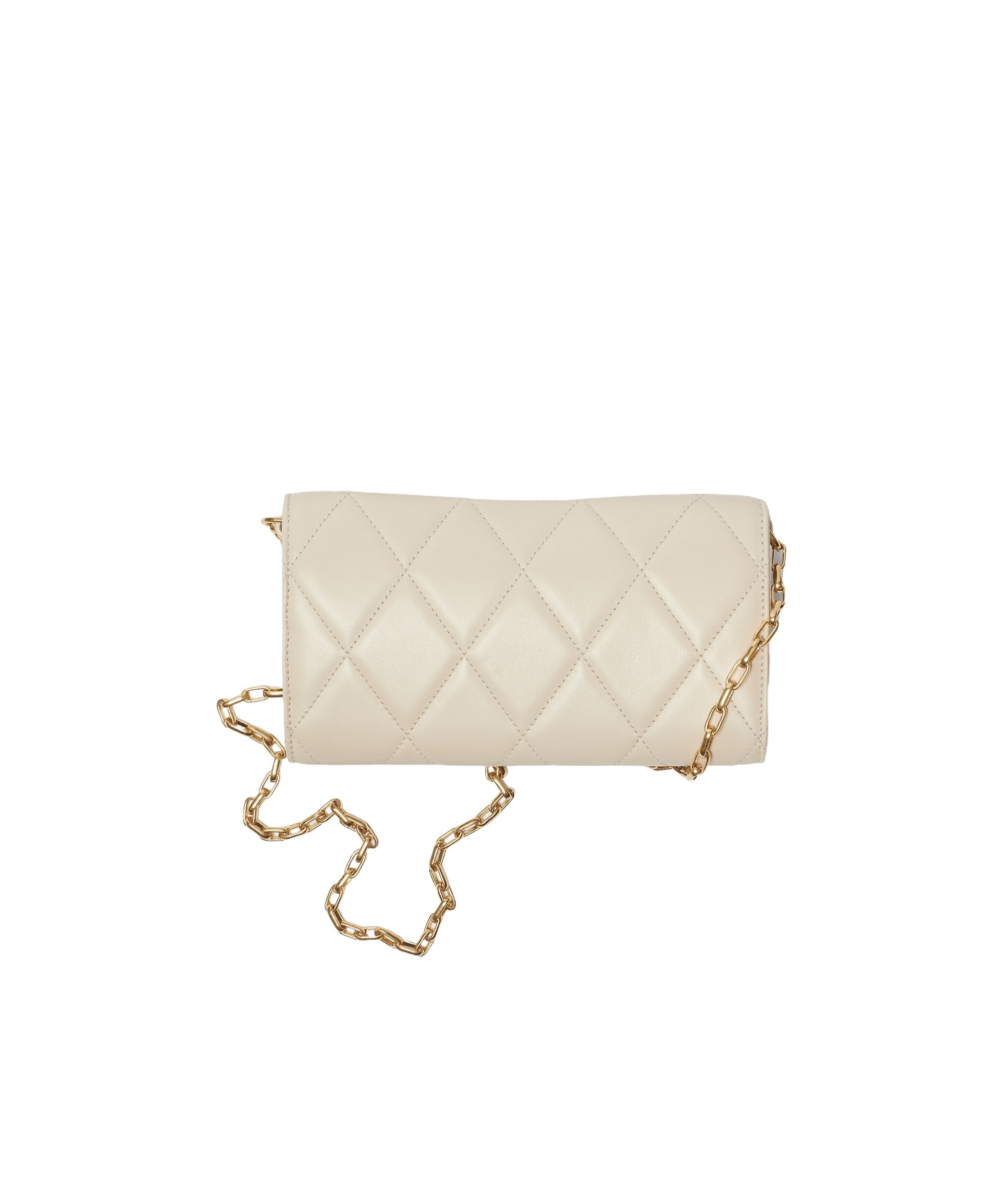 Burberry Rocking Horse Chain Strap Wallet In Nude