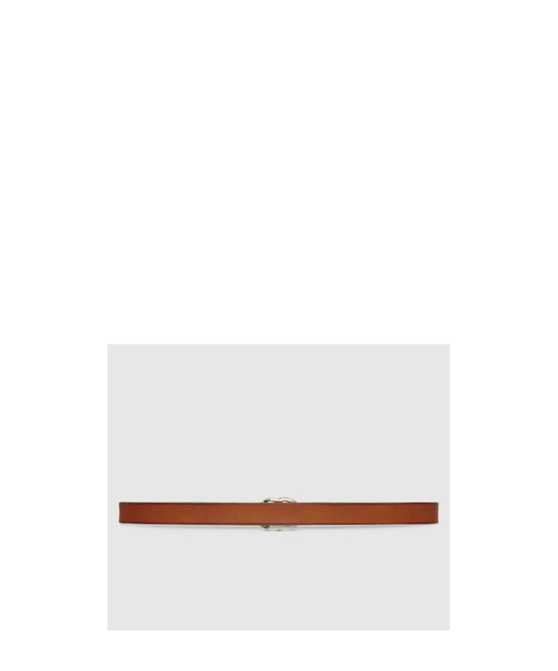 Gucci Leather Belt With Double G Buckle In Brown