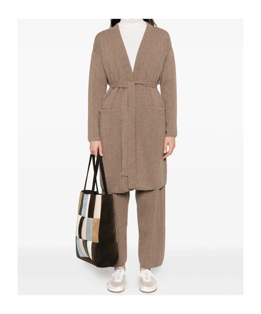Max Mara Long-sleeved Cardigan In Brown