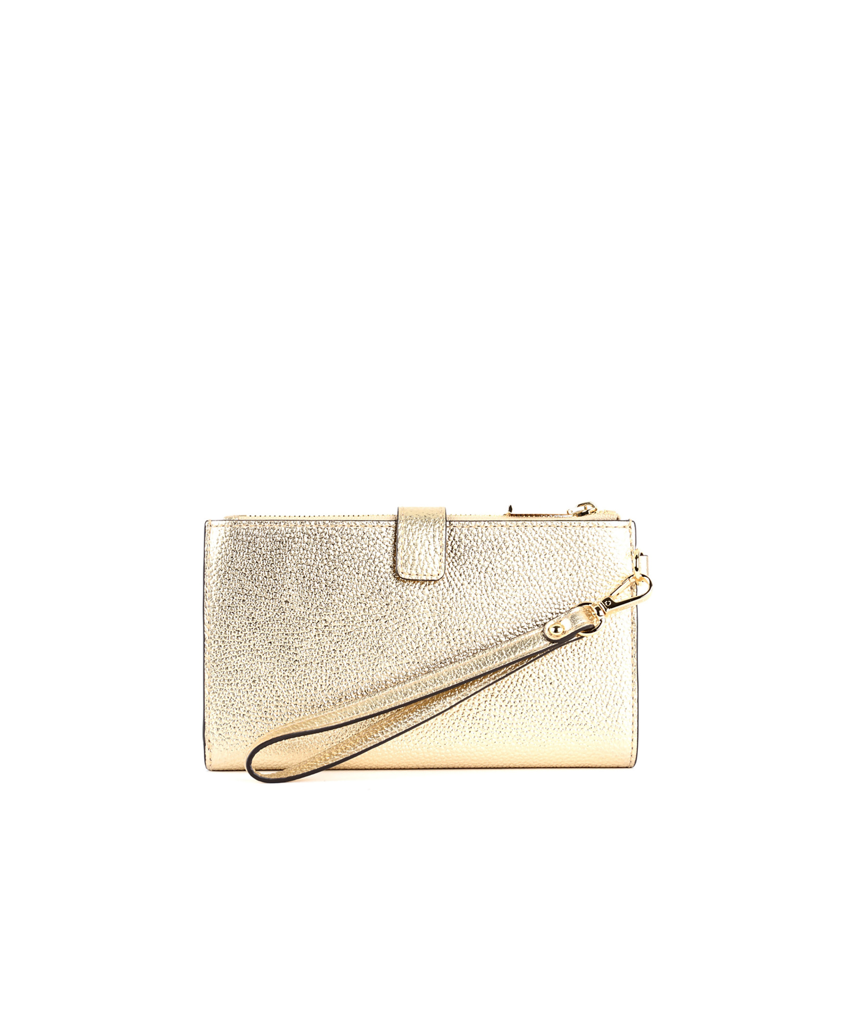 Shop Michael Michael Kors Adele Double Zip Wristlet In Nude