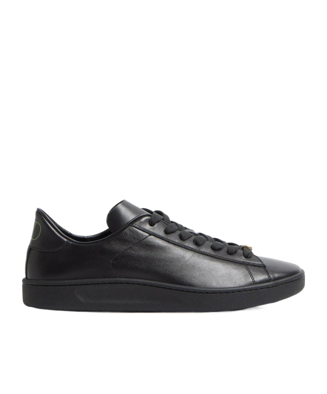Valentino Royco Signature Brass Vlogo Low-top Sneakers In Black