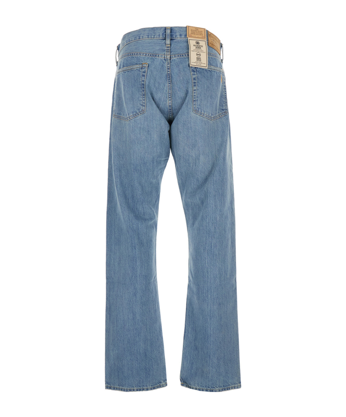 Polo Ralph Lauren Blue Jeans With Belt Loops And Logo Patch On The Rear In Blue