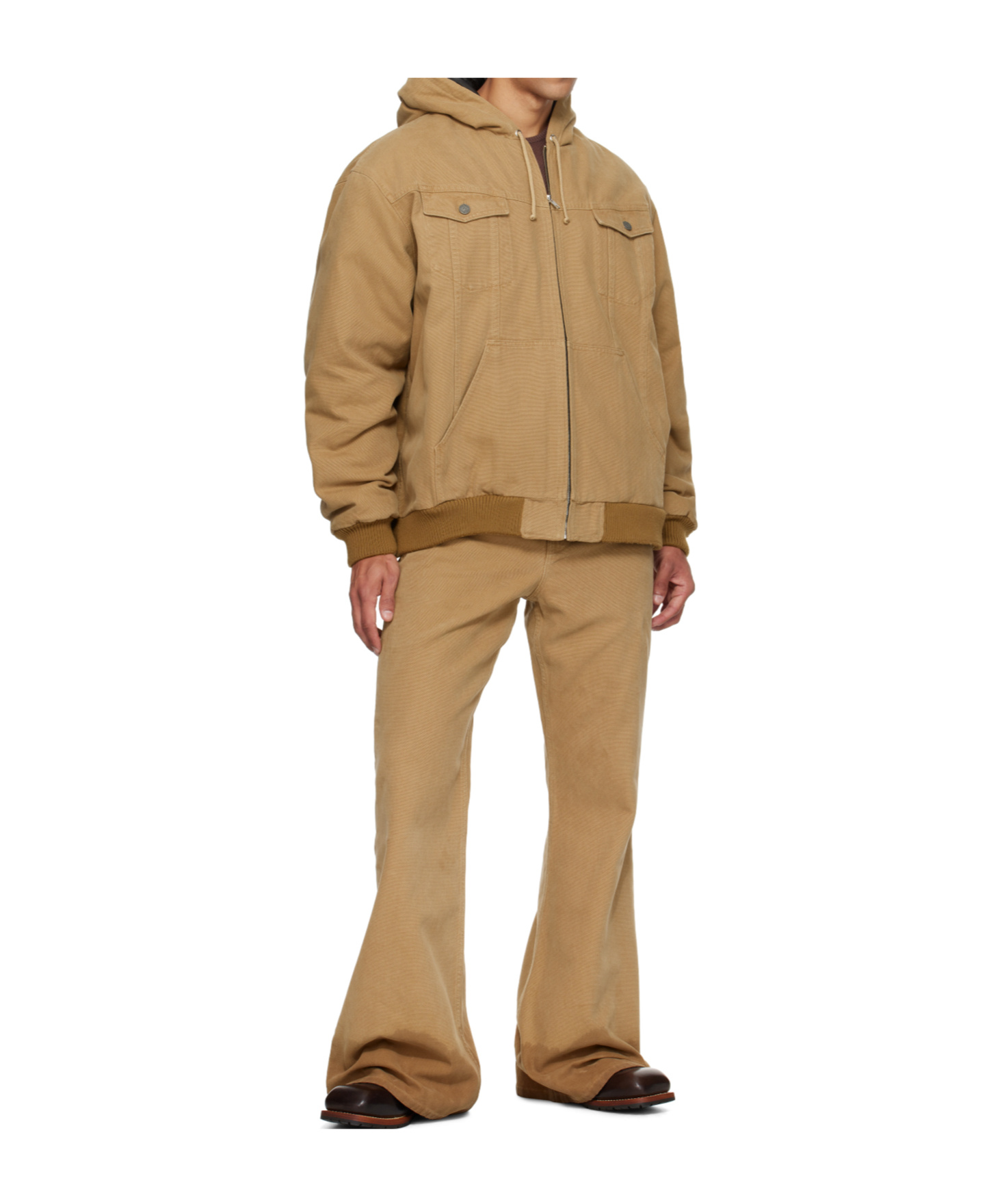 Egonlab Samy Wide Leg Jeans In Brown