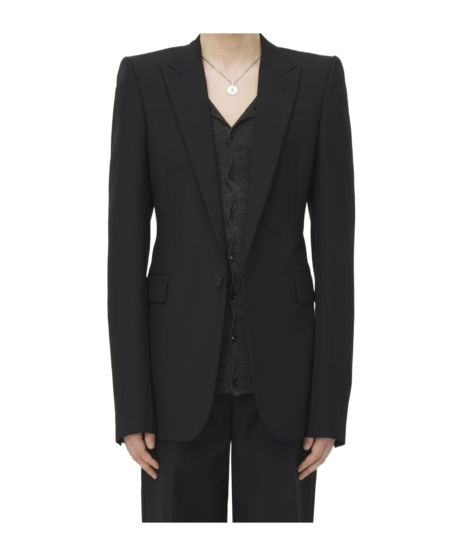 Alexander Mcqueen Single-breasted Blazer In Black