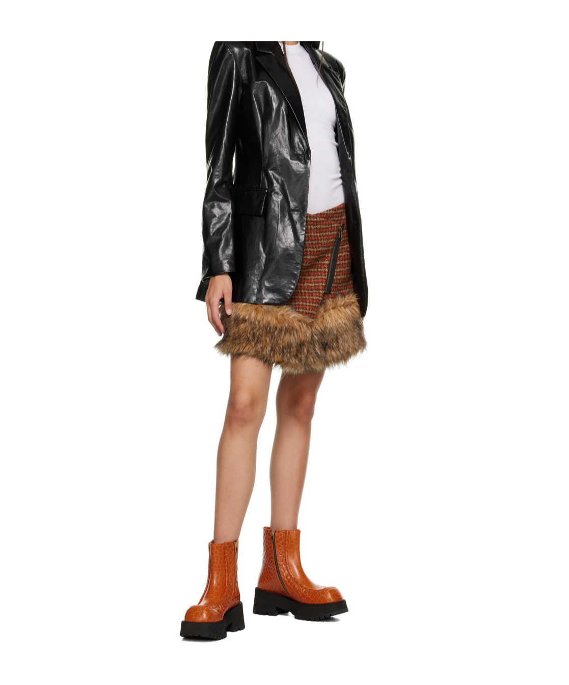 Marni Woman Ankle Boots Orange Size 8 Soft Leather In Brown