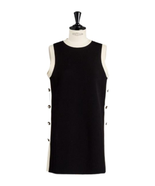 Shop Dior Iviera Short Straight Dress In Black