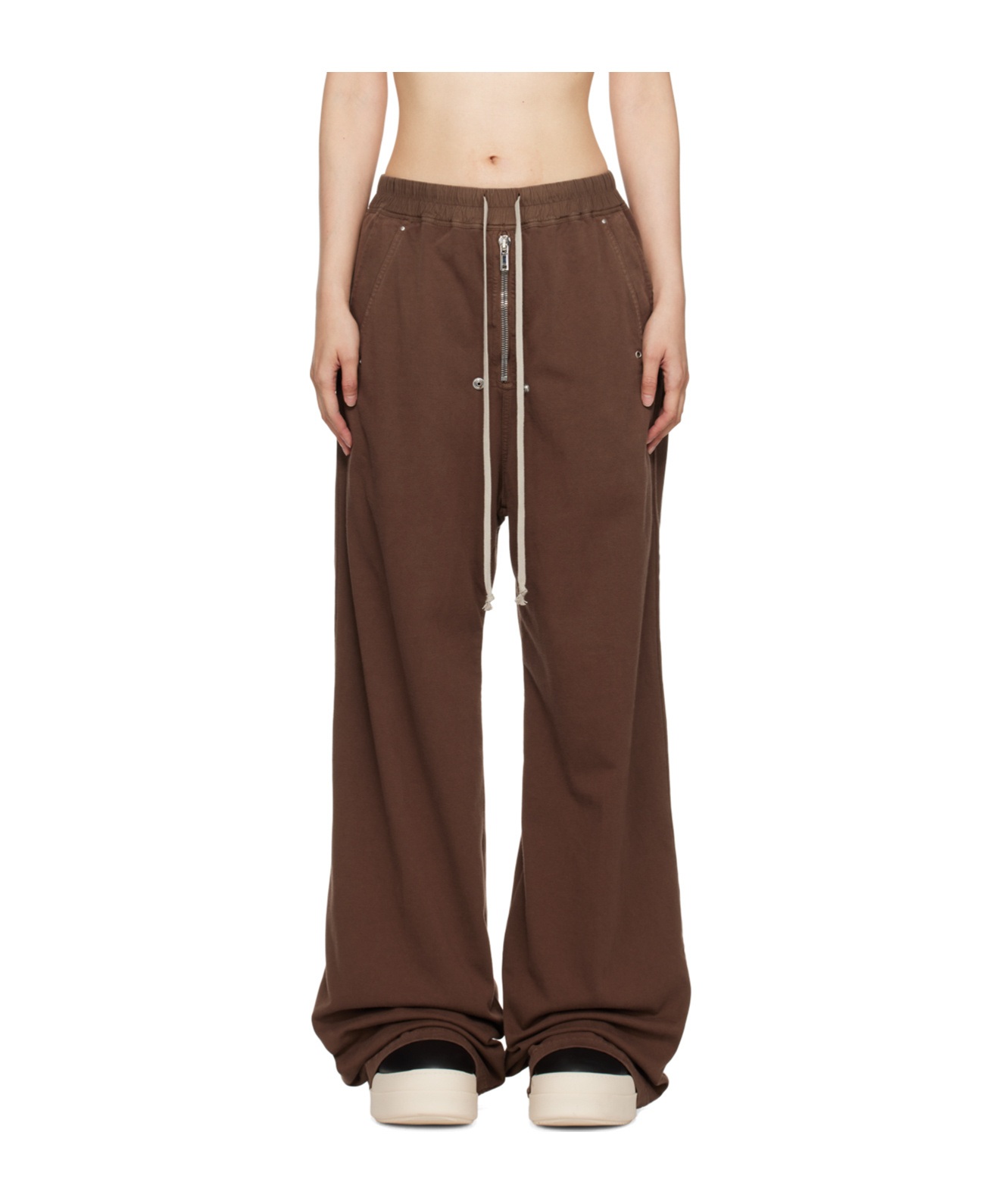 Rick Owens Drkshdw Brown Porterville Geth Bela Lounge Pants In Red