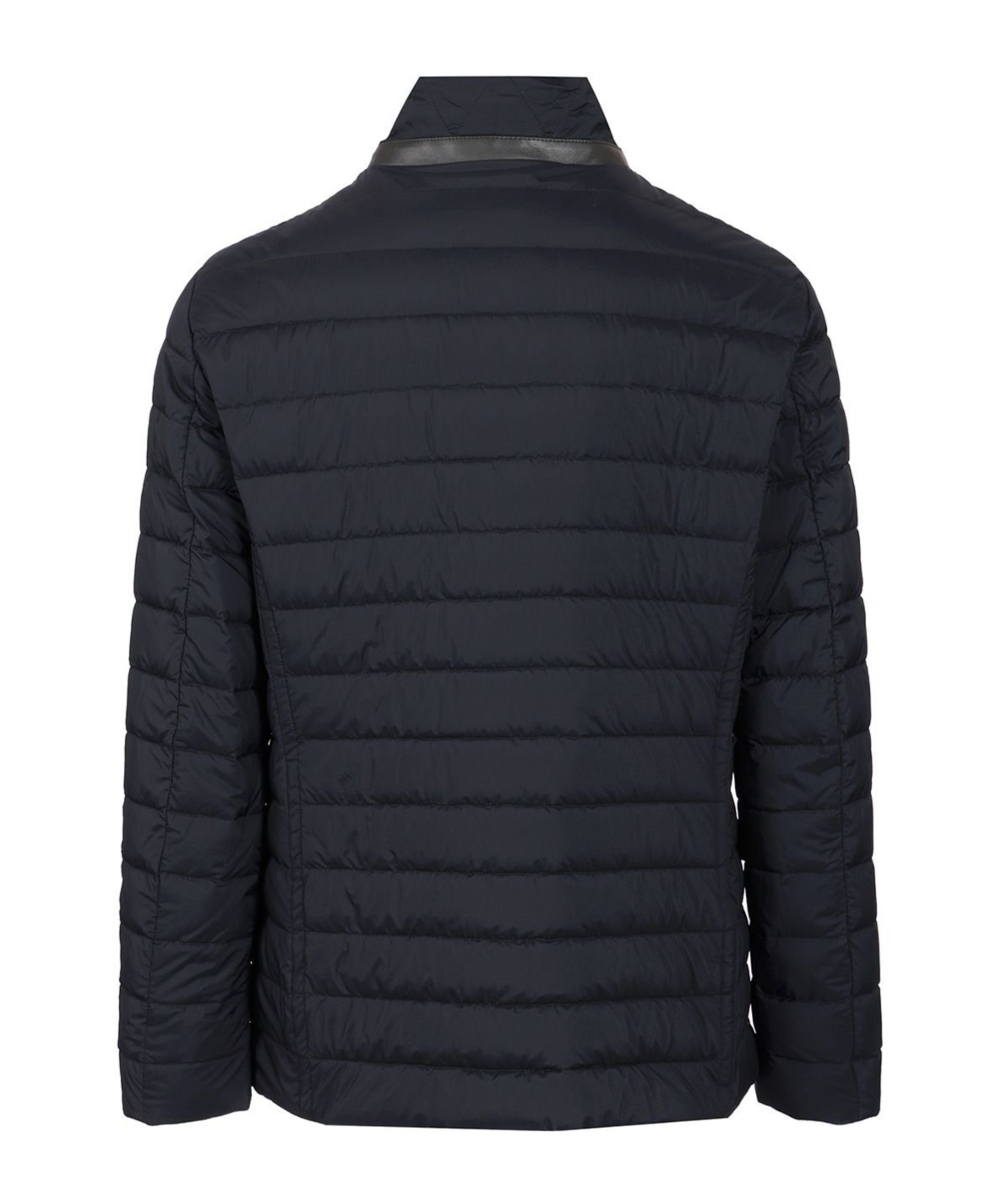 Moorer Long Sleeve Cotton Coat In Black