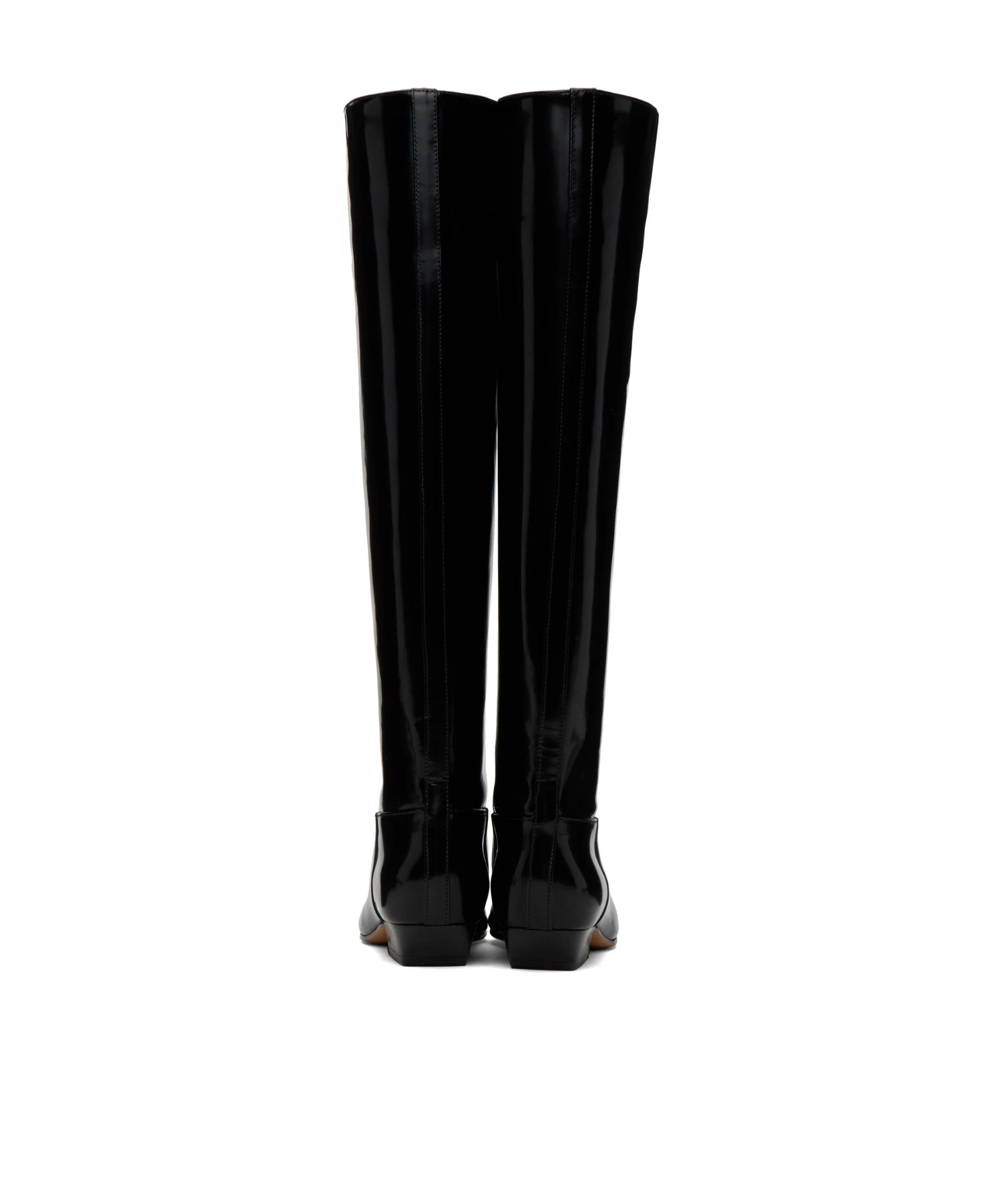 Khaite 30mm Sybil Leather Knee-high Boots In Black