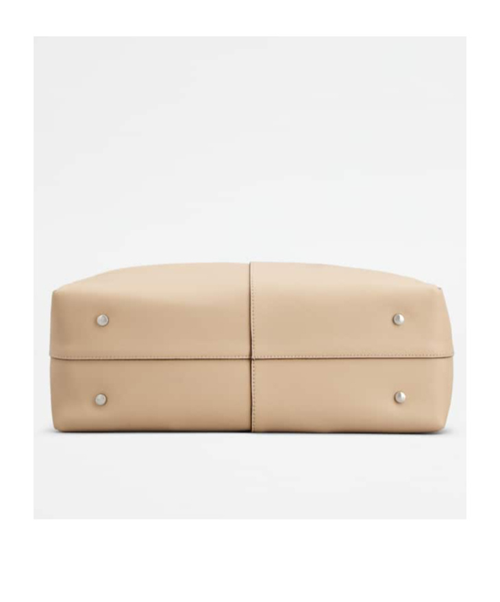 Tod's Small Di Leather Tote Bag In Nude