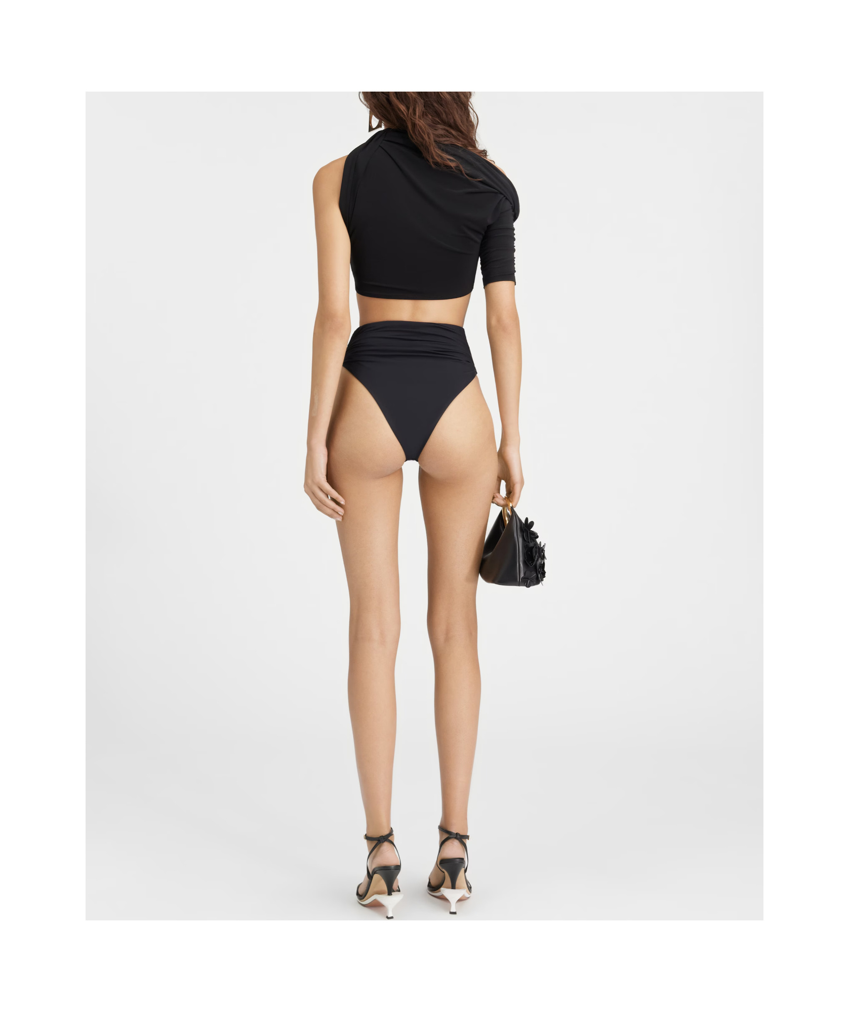Jacquemus Women Le Haut Drapeado In Black